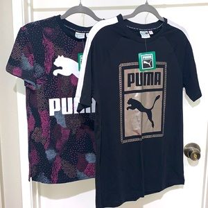 Combo 2 Puma Classic Tee Cotton T-Shirts Active wear Women sz Small